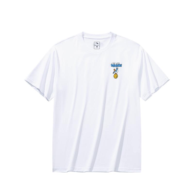 Anta Campus Basketball Fashion Удобная дышащая футболка с коротким рукавом унисекс 152531123-1