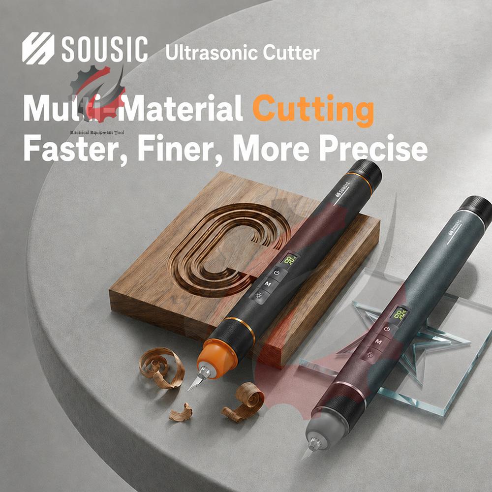 DC 5V High Power Ultrasonic Cutter Wireless Portable 3400mAh For 3D Resin Plastic Wood DIY Tool With Grinding Function