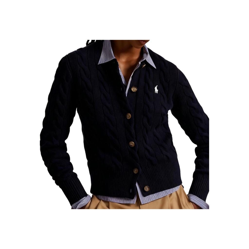 Polo Ralph Lauren Однотонный свитер крупной вязки с вышивкой логотипа маленькой пони Женский свитер WMPOSWENDW20090-400