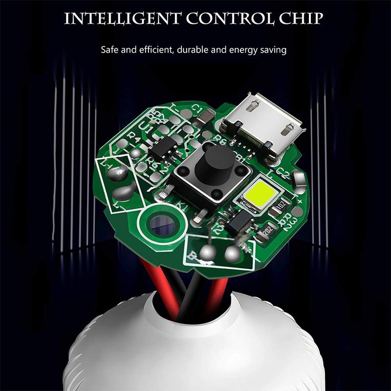 USB Rechargeable LED Lamp Bulb High Brightness Portable Lantern with Hook for Outdoor Emergency Camping Fishing Night Light