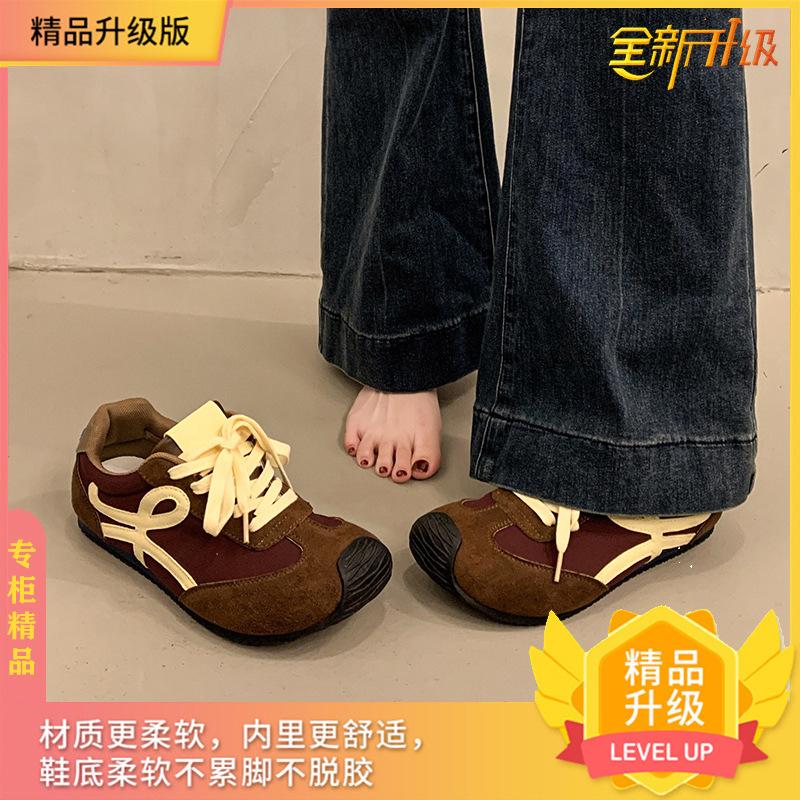 Красные немецкие кроссовки для женщин 2025 года, новая весна, ретро, симпатичные, с мягкой подошвой, для спорта и отдыха, универсальные, для сноуборда Forrest Gump