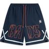 Anti-Five Basketball Series Letter Splicing Mid-Waist Drawstring Straight Casual Shorts Men Shorts Deep-Navy-Blue AKSU115-3