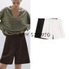 MD Summer New Arrival Women's Clothing High-Intelligence Feeling and Qin Style Elegant Dan Style Pleated Mid-Waist Shorts Cropped Pants 5035535