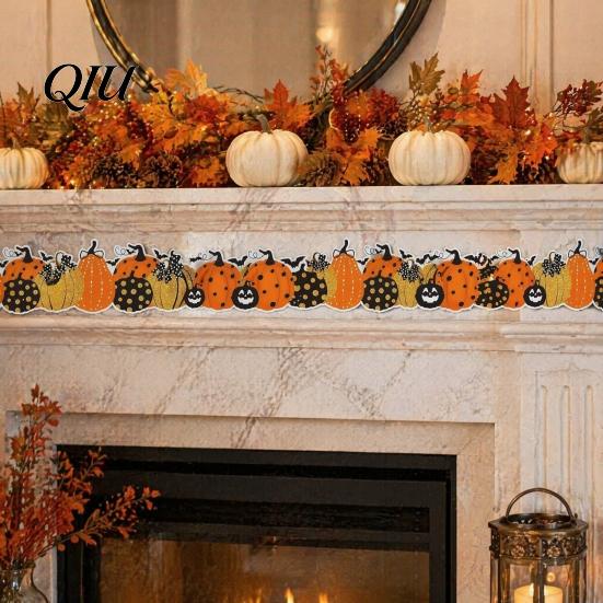 Indoor Halloween Stickers with Pumpkin And Bat Prints, Durable Coated Haunted House Theme Decor Paper Decals, Stylish Frame for Holiday Party Spooky