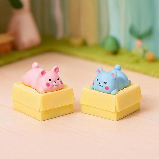 Мини-фигурки животных для украшения стола, Милые мультяшные фигурки питомцев, Статуэтки ползающих животных для декора дома, офиса, школы