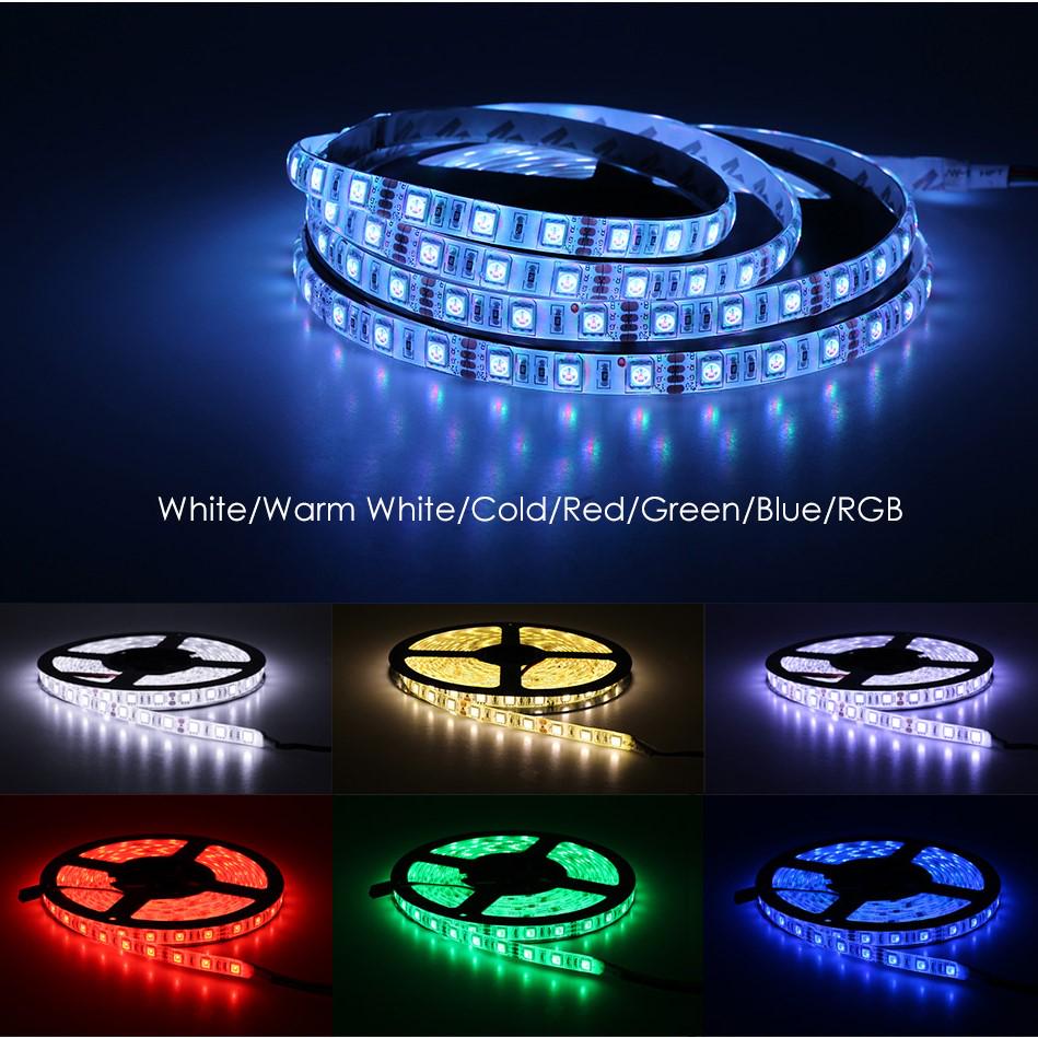 Светодиодная лента постоянного тока 24 В 5 м 5050 RGB RGBW RGBWW 60 светодиодов/м Гибкая лента Светодиодная лампа Подсветка телевизора