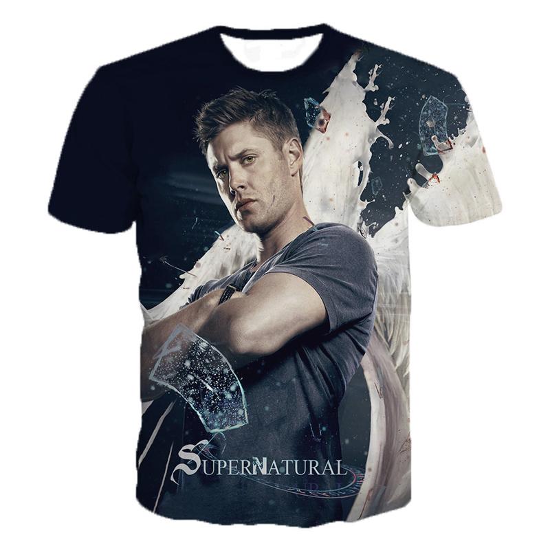 Supernatural TV Series 3D Print T-Shirts Women Fashion Streetwear Oversized Short Sleeve T Shirt Tees Tops Man Clothing