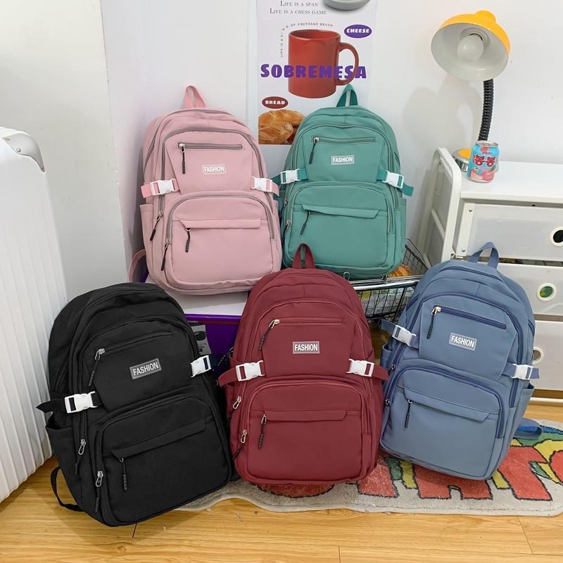 IELGY Korean Version of the Casual Large-capacity Backpack Female Simple Primary School Junior High School Student Bag