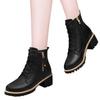 Women Thick-soled Boots Leather Shoes British Casual  British Style Motorcycle Boots Women