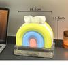 Colorful Rainbow Ceramic Tissue Box Coffee Table Desk Decoration Creative Rainbow Tissue Box Bedside Table Paper Towel Case