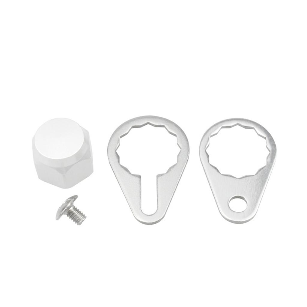 Комплект фиксирующих пластин для ручки рыболовной катушки, колпачки для винтов и гаек, фиксирующая пластина из алюминиевого сплава, крышка подшипника