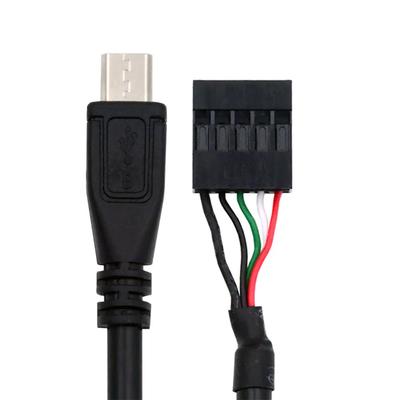 Xiwai Адаптер-удлинитель USB-разъема материнской платы на Micro USB для мини-монитора, сенсорной панели, камеры 2.0 9-контактный 10-контактный 5-контактный кабель, 1,65 фута/50 см,