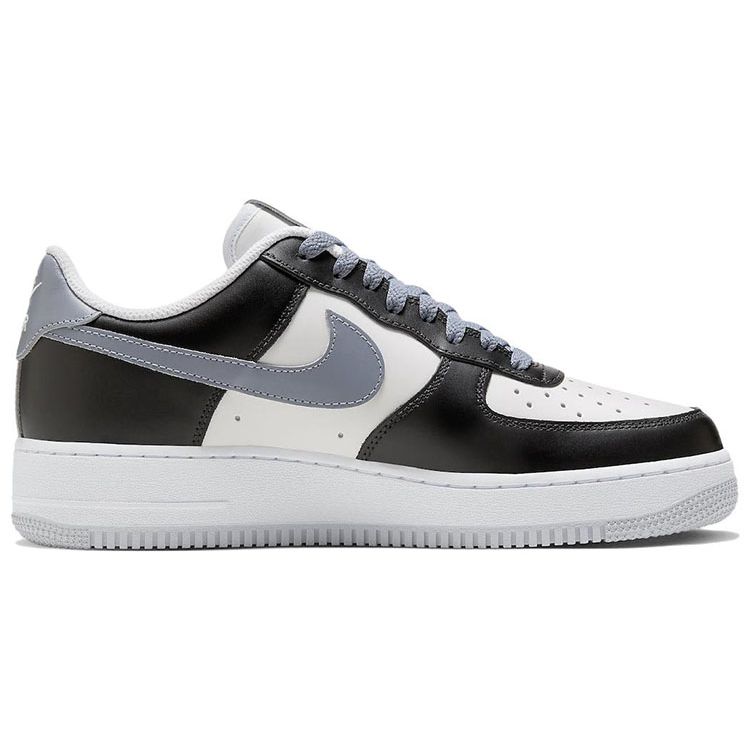 Nike Air Force 1 Кожаные Кроссовки-Слипоны Нескользящие Легкие Низкие Кеды для Скейтборда Унисекс Белый Черный Серый FD9065-100