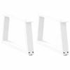 VidaXL V-shaped Coffee Table Legs, 2 Pcs, White, 50 X (30-31,3) Cm, Steel 4012529