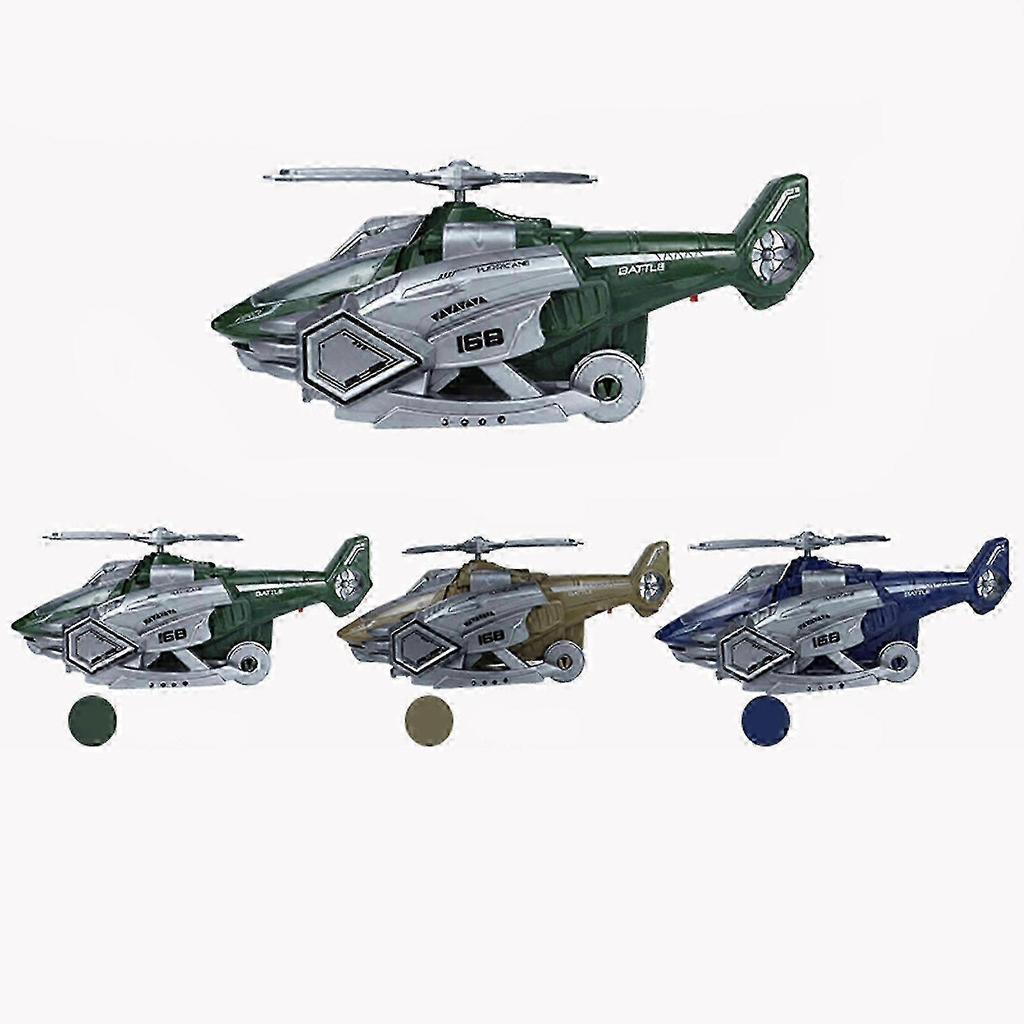 Bestseller New Upgraded Air Force Helicopter Toy for Kids - Bump and Go Action with 3D Lights, Multicolor