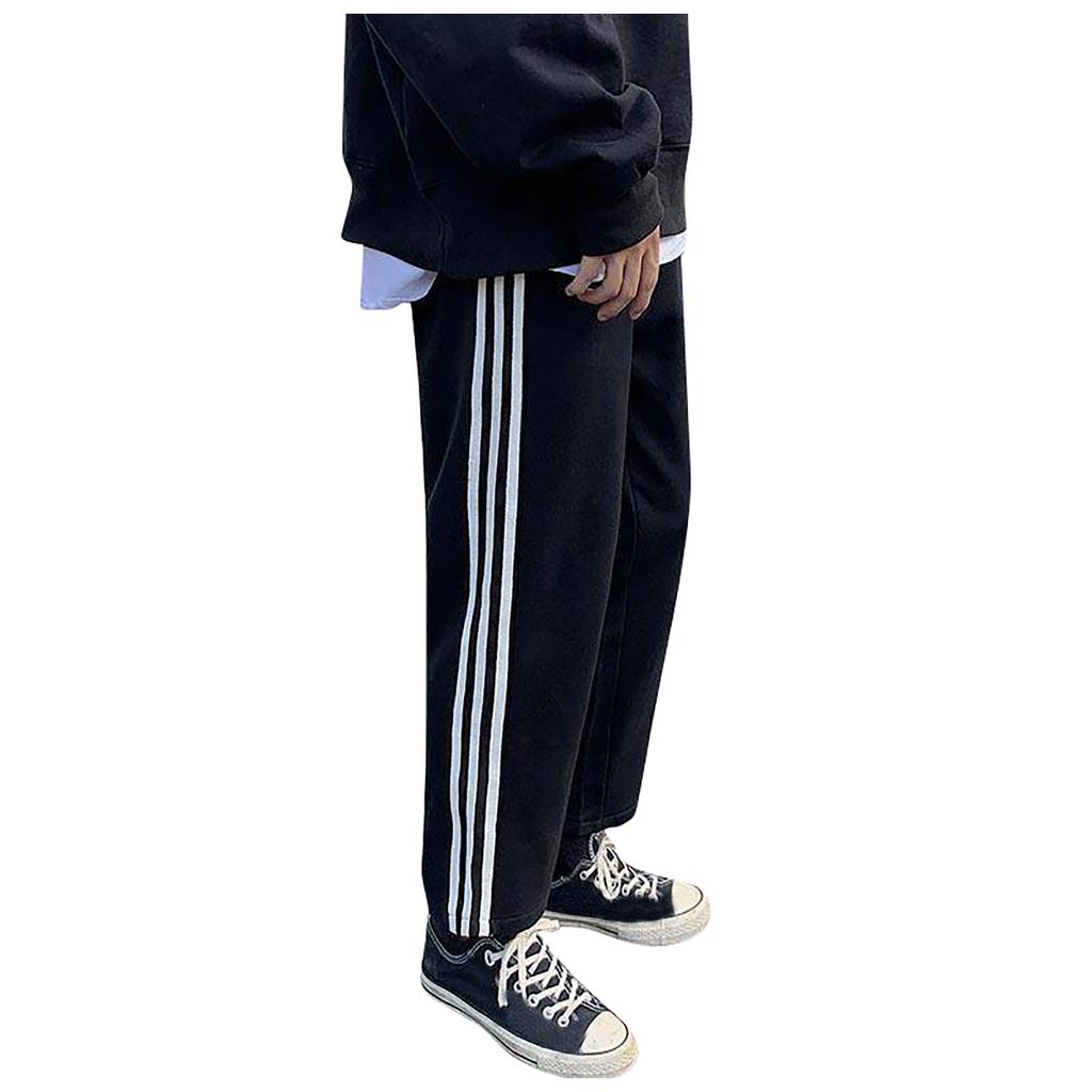 Мужские спортивные штаны, повседневные брюки, прямые свободные спортивные штаны большого размера, студенческие спортивные брюки