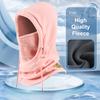 Winter Plush Winter Cap - Elastic Drawstring Closure Lightweight And Warm For Cycling, Skiing, Outdoor Activities Solid Color