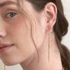 Halden Long Drop Simple Line Earrings (E058_gold)