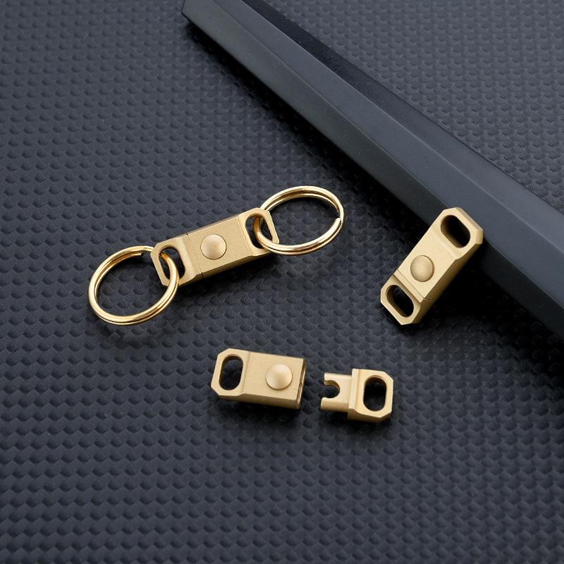 NEW Brasss Quick Release Keyring EDC Connecting Buckle Double Headed Quick Pull Buckle 360 Rotating Buckle Mountaineering Buckle