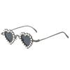 Love-Shaped Diamond-Set Sunglasses, Personalized Small-Frame Diamond Glasses, Sunglasses For Women
