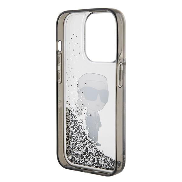 Karl Lagerfeld Klhcp15Llkknsk Iphone 15 Pro 6.1 Прозрачный жесткий чехол Liquid Glitter Ikonik