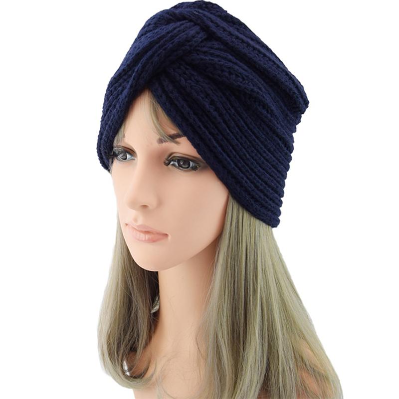 Женский мусульманский тюрбан, вязаная шапка, шапка от рака, химиотерапия, головной убор от выпадения волос