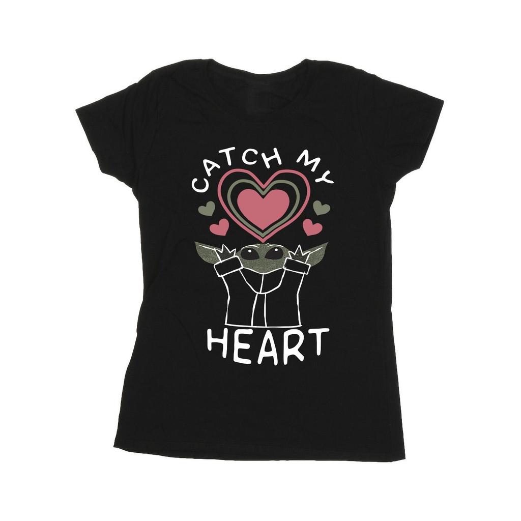Star Wars Mandalorian Womens/Ladies Catch My Heart Cotton T-Shirt