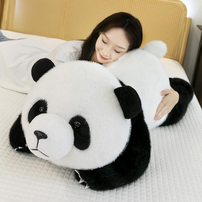 Cartoon Golden Eagle Party Style Panda Plush Toy Zoo Souvenir National Treasure Simulated Doll Home Pillow