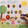 10pcs Tulip Flower Fridge Magnets Oval Shape Insect Refrigerator Sticker  Home Decor