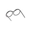 5PCS Baby Toy Retro Alloy Doll Glasses Round Frame Black Lensless