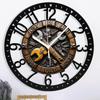 25cm Circular Iron Wall Clock with a Clear Plastic Cover to Protect the Face