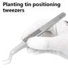 Пинцет из нержавеющей стали для позиционирования и установки чипов, твердость для пайки и ремонта микросхем, инструмент-плоскогубцы, твердость