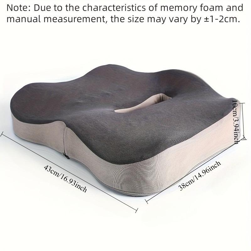 1 шт. Подушка сиденья из пены с эффектом памяти для офиса и автомобиля - Ортопедическая подушка для копчика для длительного сидения, Дышащие подушки для стула для облегчения боли в спине
