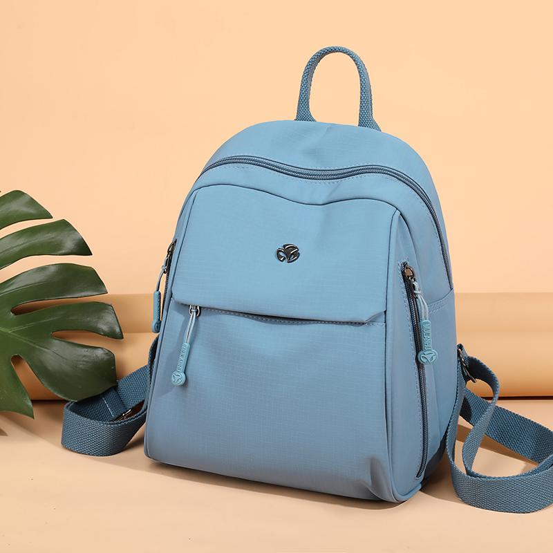 Женский рюкзак с несколькими карманами, большой вместимости, однотонный, легкий, студенческий, дорожная сумка