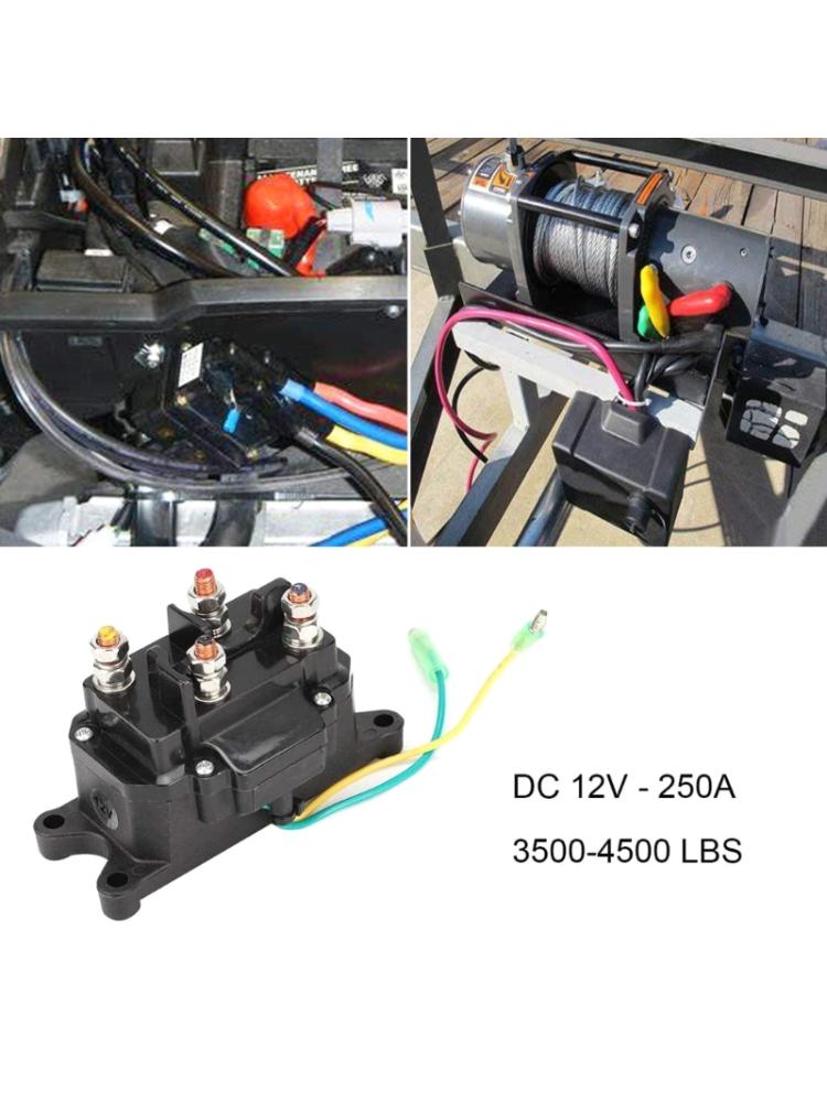 Upgraded 12V Winch Solenoid  Contactor & Winch  Thumb Switch Combo Easy Installation Suitable for ATV UTV