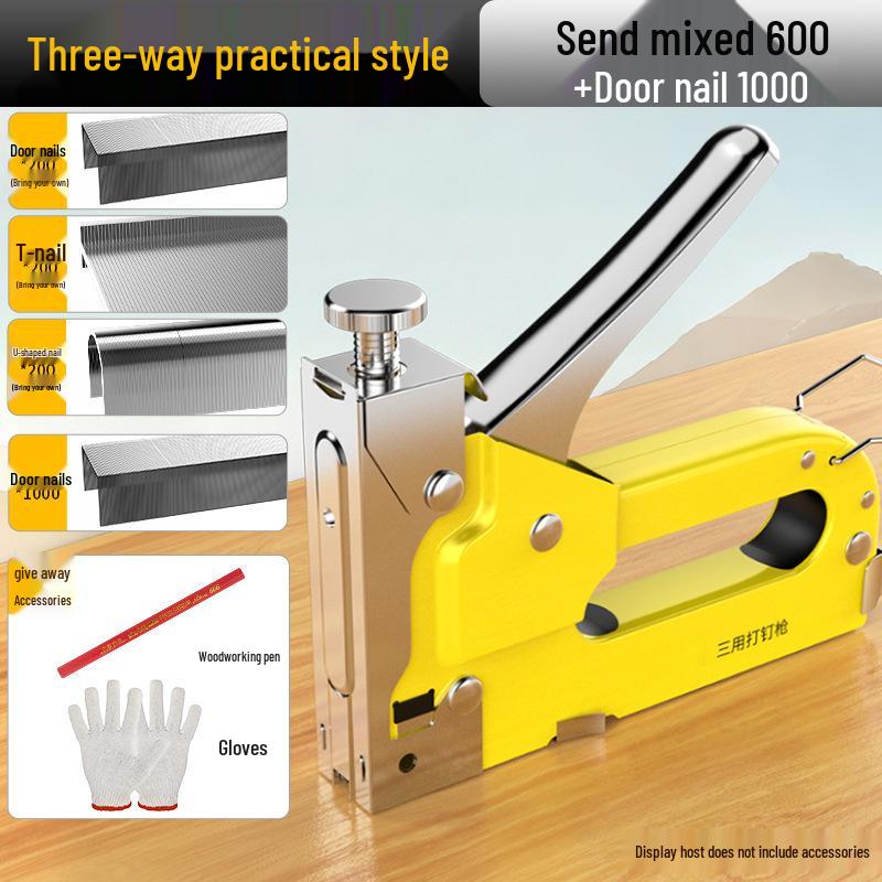 Chuangyi Industrial Grade Pneumatic Nail & Staple Gun for Woodworking & Decoration