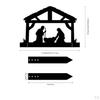 Nativity Scene Silhouette Yard Sign Decor Garden for Walkway
