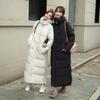 Женская пуховая куртка, зимняя корейская версия длинной студенческой пуховой куртки, свободная стеганая куртка, женское пальто
