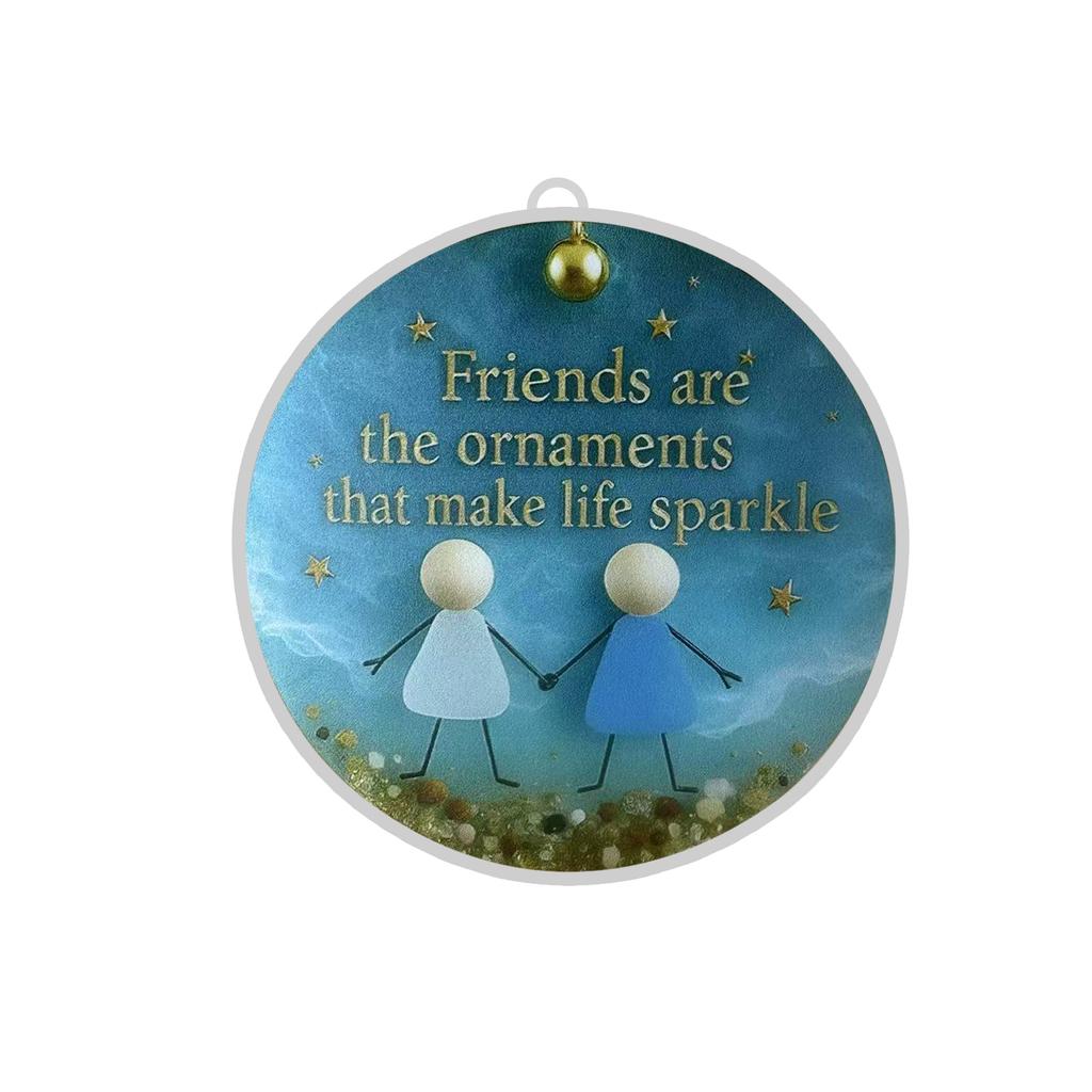 2D Акриловая Рождественская Подвеска для Украшения Елки в Память о Дружбе Рождественский Маленький Подарок