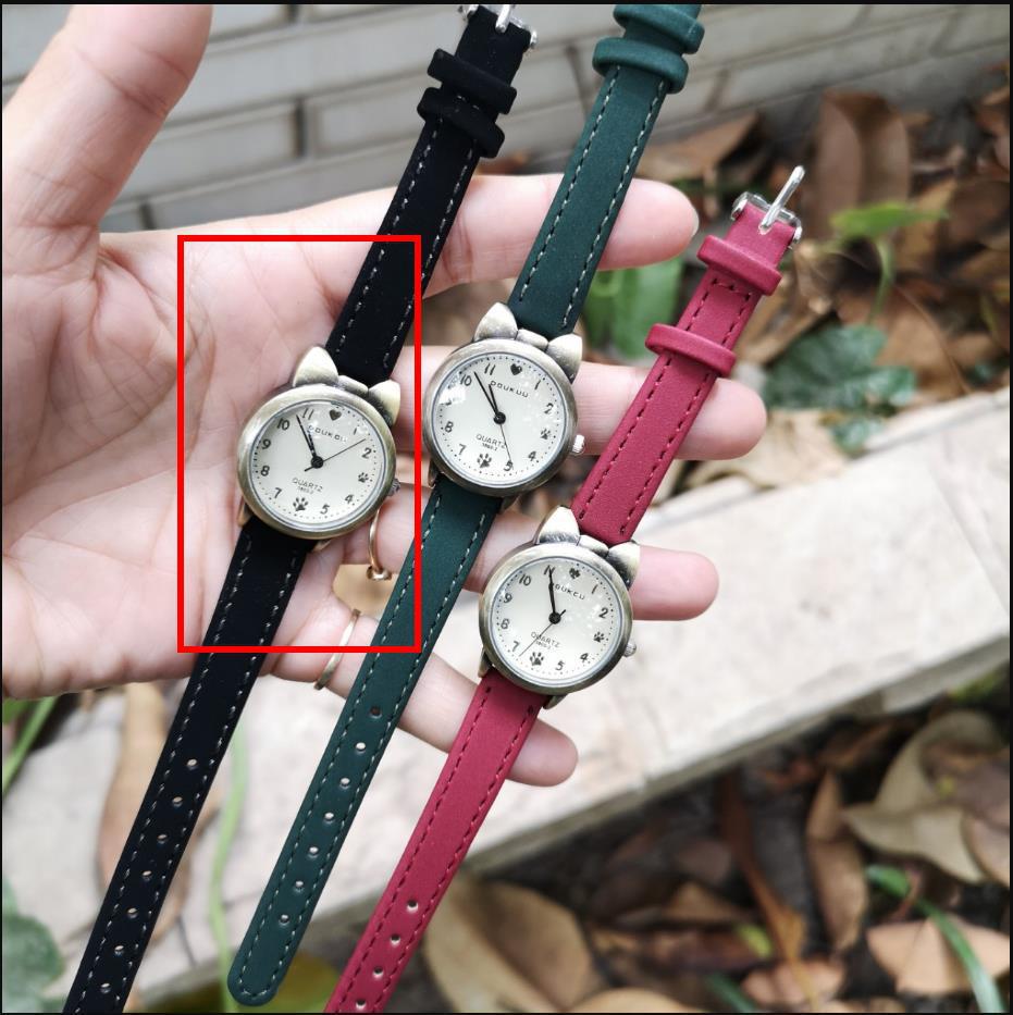 Модные светящиеся ретро-бронзовые студенческие часы Kitten