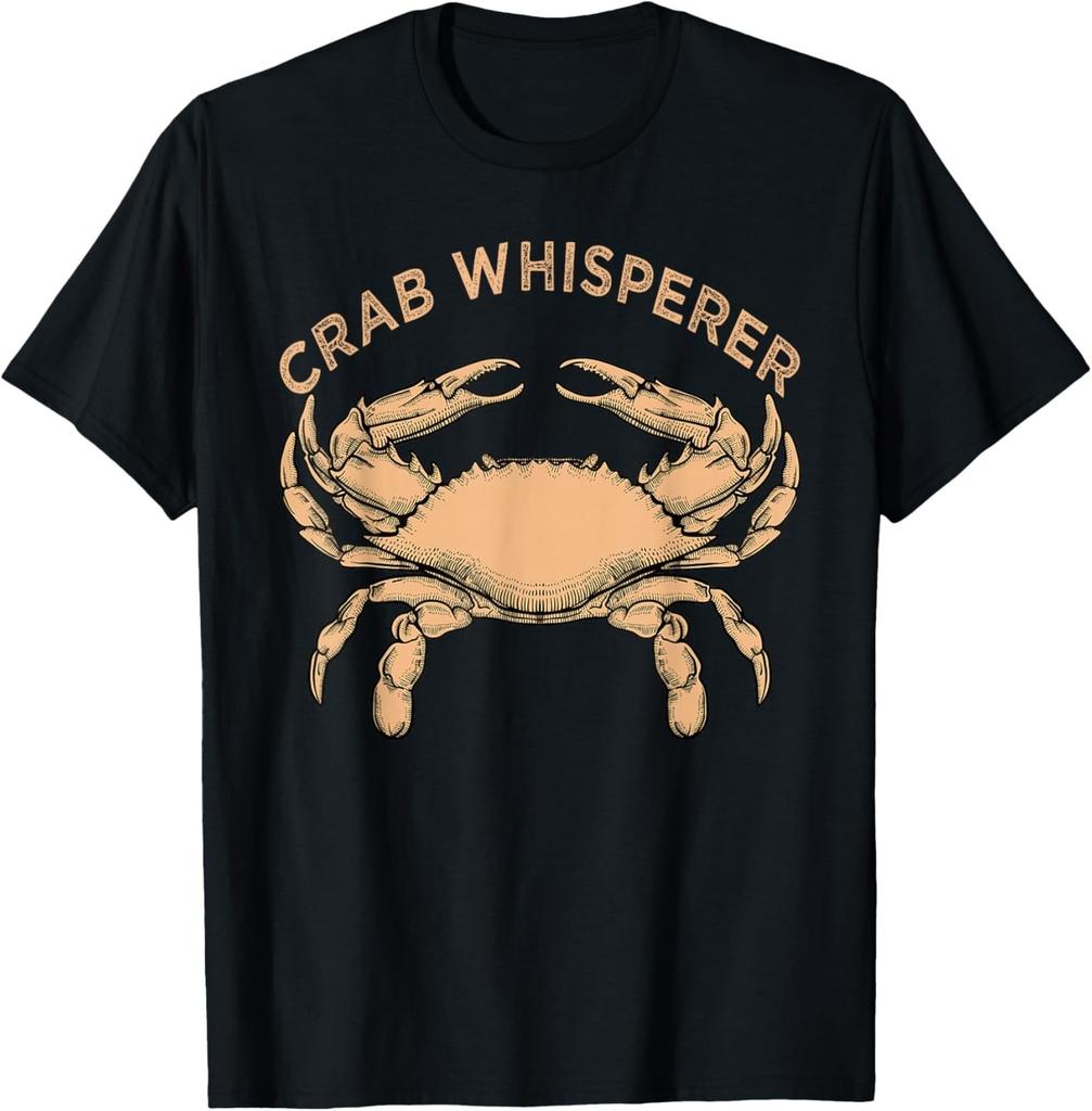 Crab Whisperer Vintage Crabbing Hunting Fishing Crab Gift Unisex T-Shirt Mens Kids Mens Womens Tees Top