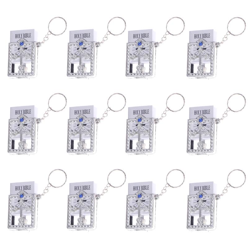 Мини-брелок с Библией, религиозный христианский брелок с крестом Иисуса, молитвенный подарок