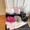 Fringed Pearl Chain Fairy Style Crossbody Bag