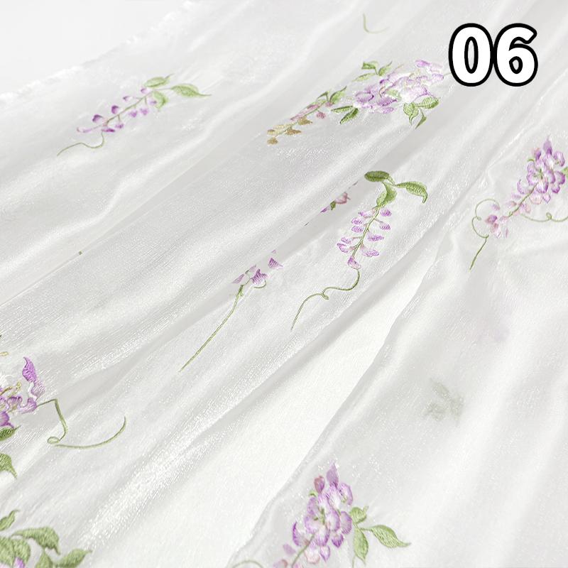 50*150см Ткань с вышивкой в ретро китайском стиле, Вышивка глицинии, Дизайнерская ткань для шитья платья Ханфу, костюма