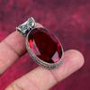 Red Garnet Jewelry, 925 Solid Sterling Silver Pendant, Handmade Gemstone Jewelry Pendant For Memorial Day