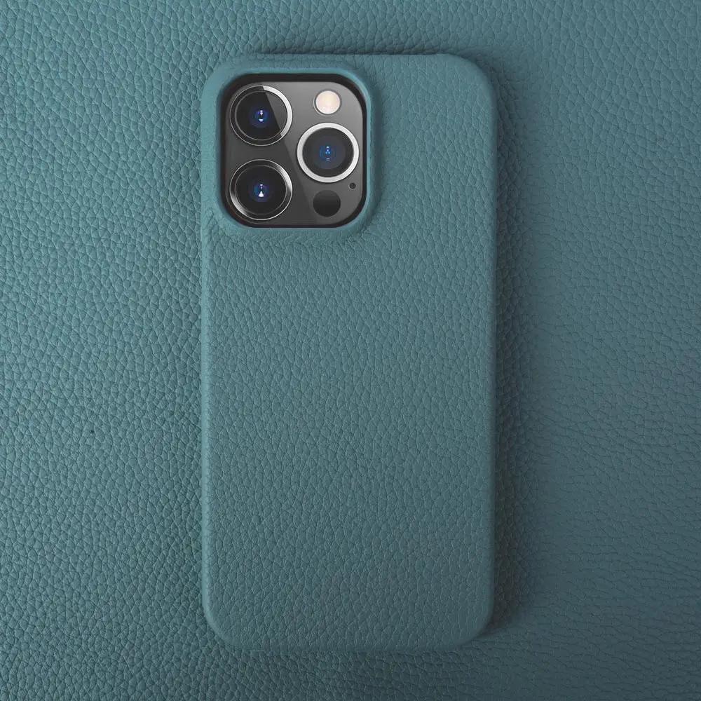 For Iphone 14 Pro Max Case Luxury Genuine Leather Cover Business Phone Cases Back Cover for Iphone 13 18Pro 15 12 XR XSMax Coque