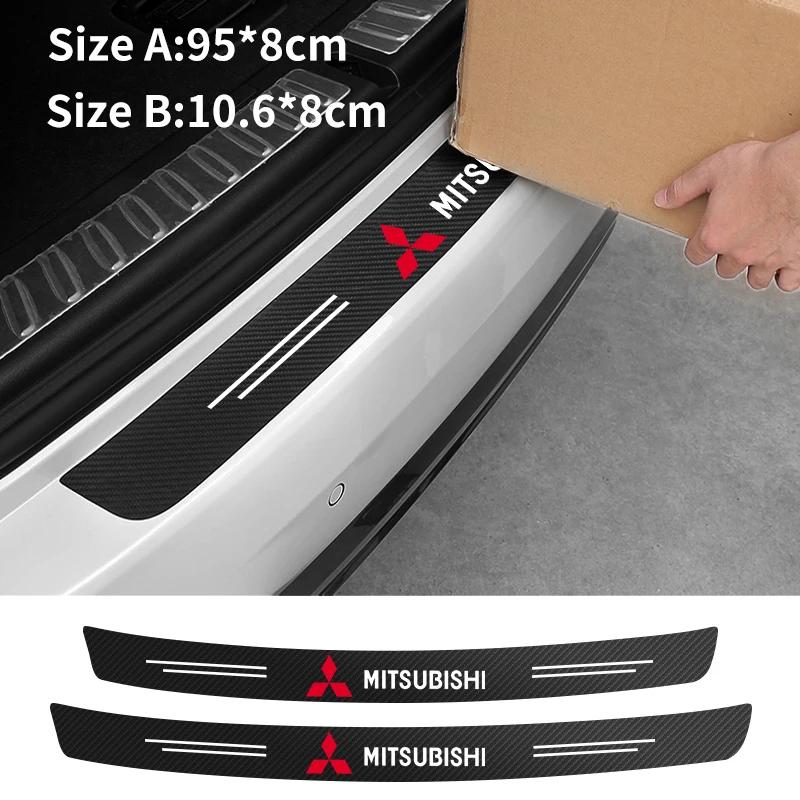 Наклейки-защитники заднего бампера автомобиля из углеродного волокна Для MITSUBISHI Lancer EX 10 Lancer X Outlander ASX Colt Pajero Аксессуары
