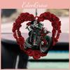 Acrylic Heart 2d Couple Skull Car Pendant For Halloween And Decoration Christmas