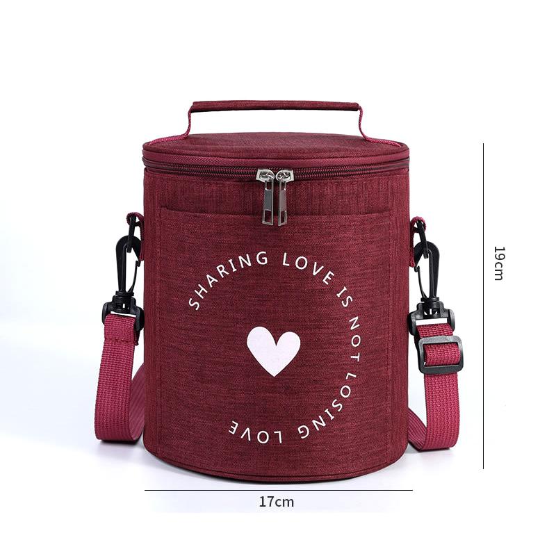 Круглая изолированная сумка для ланча, изолированная сумка, большая тяжелая алюминиевая фольга, портативная сумка для бенто, рабочая сумка, сумка для ланча