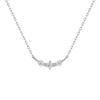 4℃ Official Holiday Limited Edition 10K White Gold Three-Stone Necklace, Birthday Gift for Women, Includes Jewelry Case, 112546623201